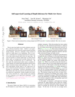 Self-supervised Learning of Depth Inference for Multi-view Stereo