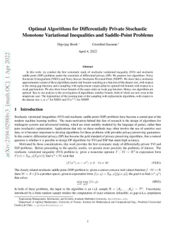 Optimal Algorithms for Differentially Private Stochastic Monotone
  Variational Inequalities and Saddle-Point Problems