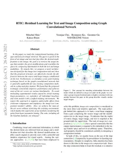 RTIC: Residual Learning for Text and Image Composition using Graph
  Convolutional Network