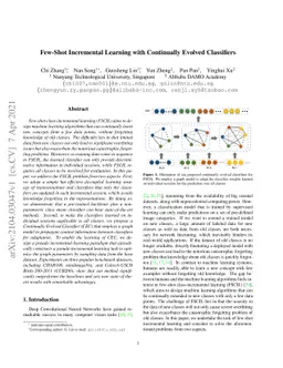 Few-Shot Incremental Learning with Continually Evolved Classifiers