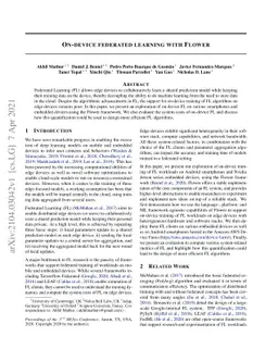 On-device Federated Learning with Flower