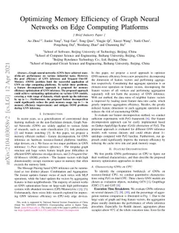 Optimizing Memory Efficiency of Graph Neural Networks on Edge Computing
  Platforms