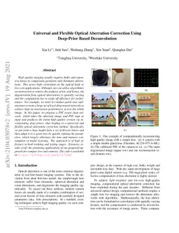 Universal and Flexible Optical Aberration Correction Using Deep-Prior
  Based Deconvolution