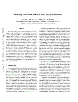 Trajectory Prediction with Latent Belief Energy-Based Model