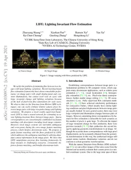 LIFE: Lighting Invariant Flow Estimation
