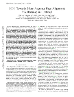 HIH: Towards More Accurate Face Alignment via Heatmap in Heatmap
