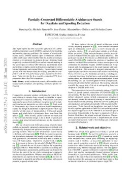 Partially-Connected Differentiable Architecture Search for Deepfake and
  Spoofing Detection