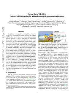 Seeing Out of tHe bOx: End-to-End Pre-training for Vision-Language
  Representation Learning