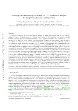 Distilling and Transferring Knowledge via cGAN-generated Samples for
  Image Classification and Regression