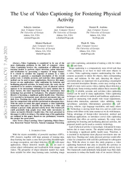 The Use of Video Captioning for Fostering Physical Activity