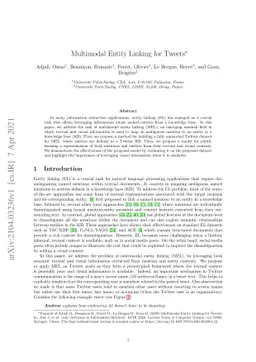 Multimodal Entity Linking for Tweets