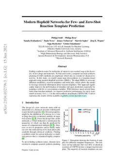 Modern Hopfield Networks for Few- and Zero-Shot Reaction Template
  Prediction