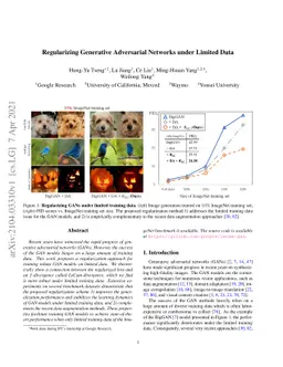 Regularizing Generative Adversarial Networks under Limited Data