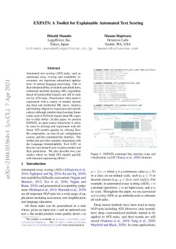 EXPATS: A Toolkit for Explainable Automated Text Scoring