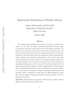 Equivariant Estimation of Fréchet Means