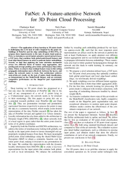 FatNet: A Feature-attentive Network for 3D Point Cloud Processing
