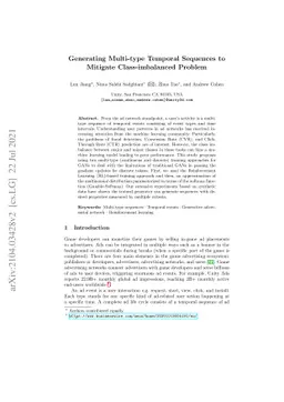 Generating Multi-type Temporal Sequences to Mitigate Class-imbalanced
  Problem