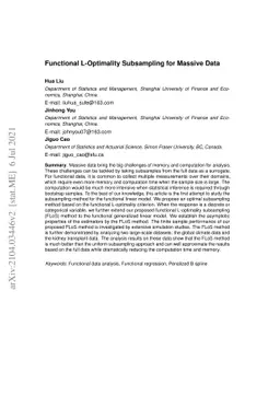 Functional L-Optimality Subsampling for Massive Data
