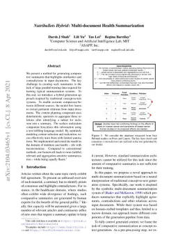 Nutribullets Hybrid: Multi-document Health Summarization