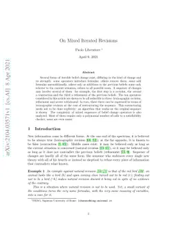 On Mixed Iterated Revisions
