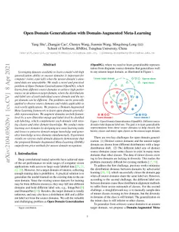 Open Domain Generalization with Domain-Augmented Meta-Learning