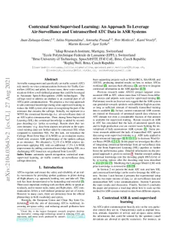 Contextual Semi-Supervised Learning: An Approach To Leverage
  Air-Surveillance and Untranscribed ATC Data in ASR Systems