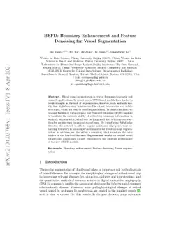 BEFD: Boundary Enhancement and Feature Denoising for Vessel Segmentation