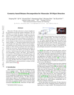 Geometry-based Distance Decomposition for Monocular 3D Object Detection