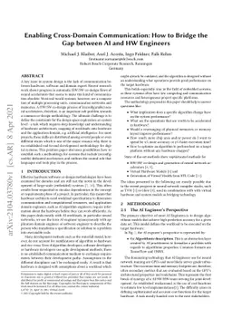 Enabling Cross-Domain Communication: How to Bridge the Gap between AI
  and HW Engineers