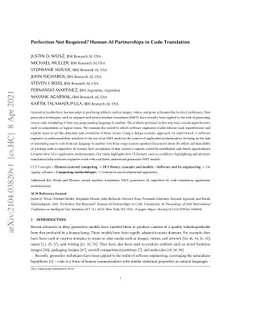 Perfection Not Required? Human-AI Partnerships in Code Translation