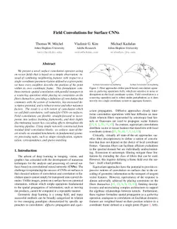 Field Convolutions for Surface CNNs