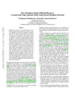 How Metaphors Impact Political Discourse: A Large-Scale Topic-Agnostic
  Study Using Neural Metaphor Detection