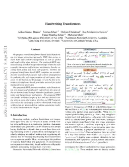 Handwriting Transformers