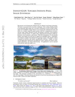 InfinityGAN: Towards Infinite-Pixel Image Synthesis