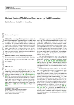Optimal Design of Multifactor Experiments via Grid Exploration