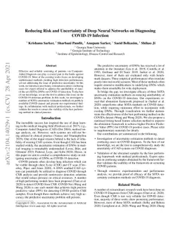 Reducing Risk and Uncertainty of Deep Neural Networks on Diagnosing
  COVID-19 Infection