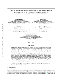 Dynamic Mode Decomposition in Adaptive Mesh Refinement and Coarsening
  Simulations