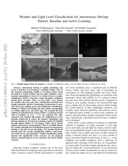 Weather and Light Level Classification for Autonomous Driving: Dataset,
  Baseline and Active Learning