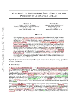 An Automated Approach for Timely Diagnosis and Prognosis of Coronavirus
  Disease