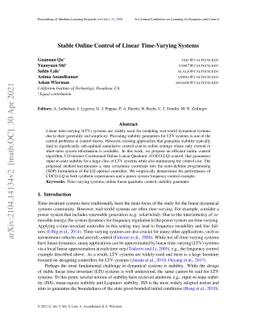 Stable Online Control of Linear Time-Varying Systems