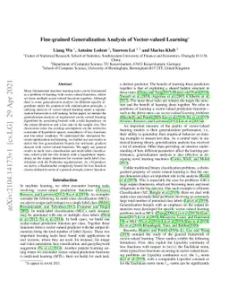 Fine-grained Generalization Analysis of Vector-valued Learning