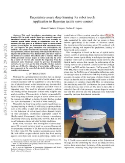 Uncertainty-aware deep learning for robot touch: Application to Bayesian
  tactile servo control