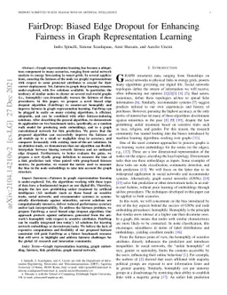 FairDrop: Biased Edge Dropout for Enhancing Fairness in Graph
  Representation Learning
