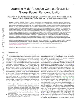 Learning Multi-Attention Context Graph for Group-Based Re-Identification