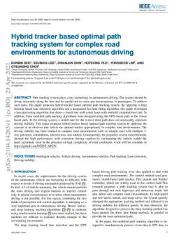 Hybrid tracker based optimal path tracking system for complex road
  environments for autonomous driving