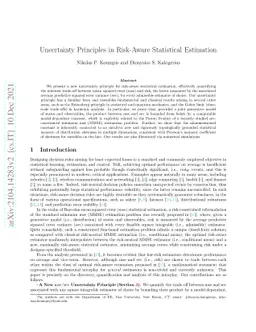 Uncertainty Principles in Risk-Aware Statistical Estimation
