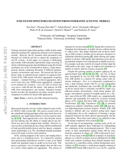 End-to-End Speech Recognition from Federated Acoustic Models