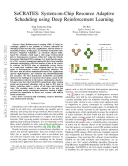 SoCRATES: System-on-Chip Resource Adaptive Scheduling using Deep
  Reinforcement Learning