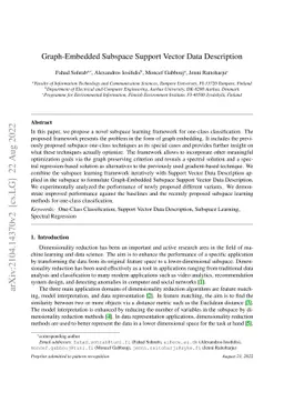 Graph-Embedded Subspace Support Vector Data Description