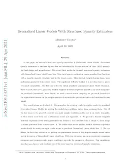 Generalized Linear Models with Structured Sparsity Estimators